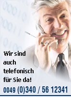 Wir sind auch telefonisch für Sie da!